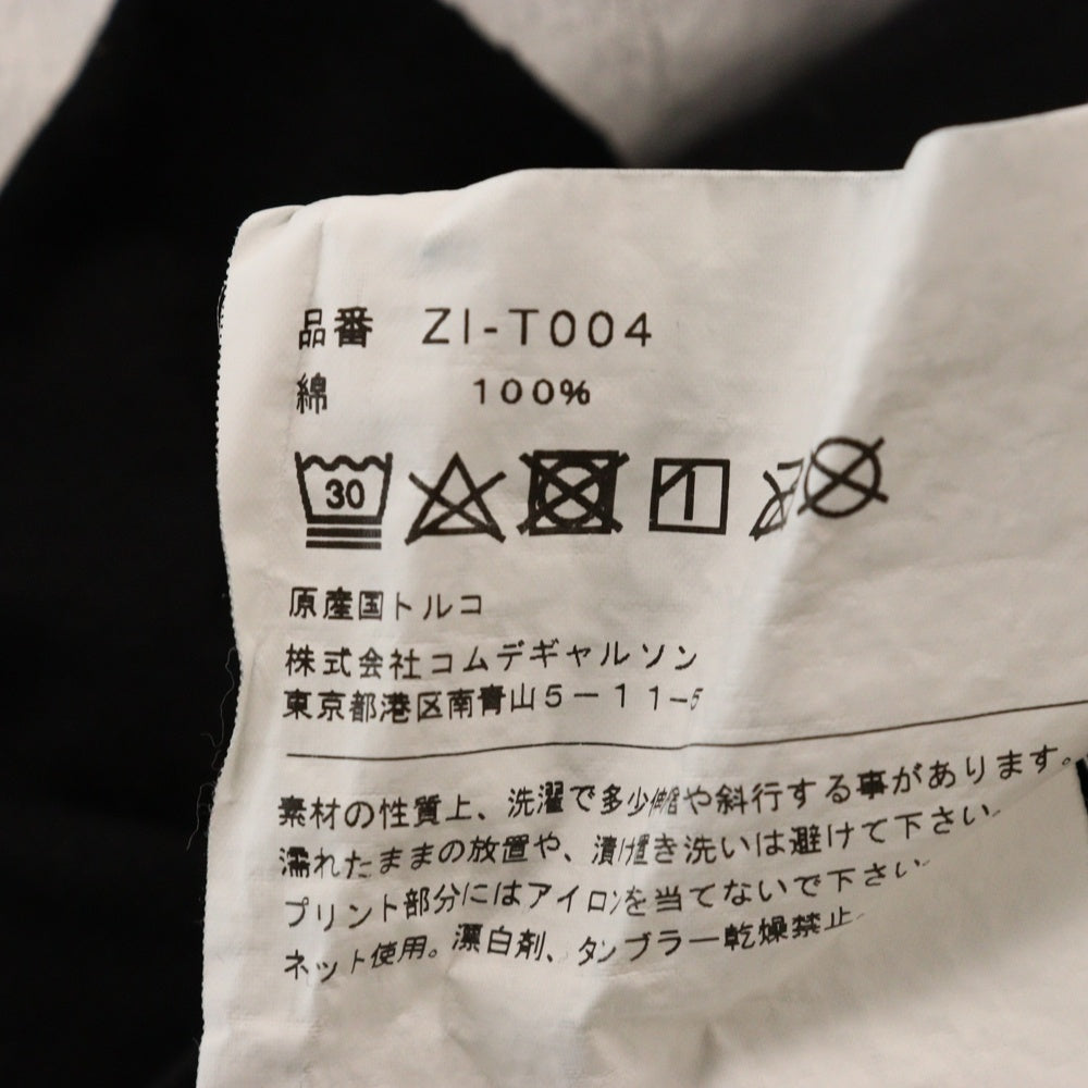 CHROME HEARTS(クロムハーツ) ×COMME des GARCONS CH LOGO TEE コムデギャルソン DSM別注 スクロールラベルプリント 半袖Tシャツ カットソー ブラック レディース ZI-T003