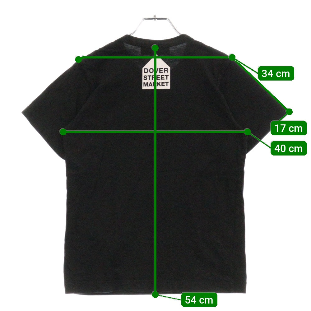 CHROME HEARTS(クロムハーツ) ×COMME des GARCONS CH LOGO TEE コムデギャルソン DSM別注 スクロールラベルプリント 半袖Tシャツ カットソー ブラック レディース ZI-T003