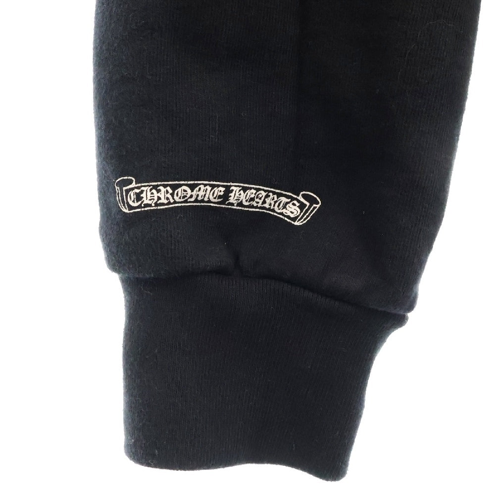 CHROME HEARTS(クロムハーツ) ×ドーバーストリートマーケット バックホースシュープリント スウェット ダガージップアップパーカー ブラック