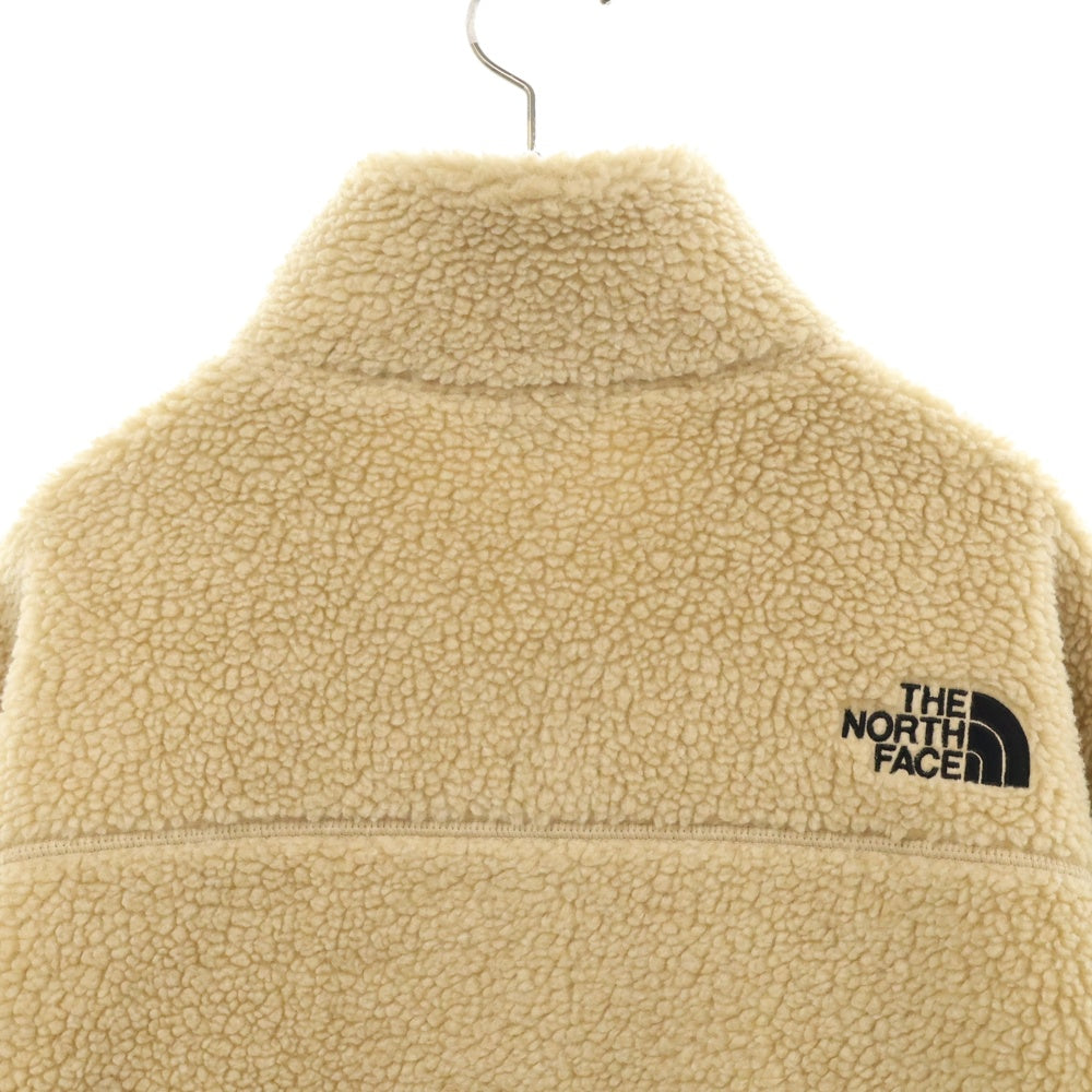 THE NORTH FACE(ザノースフェイス) SNOW CITY スノーシティ ワッペンロゴ ボアフリース ジップアップジャケット ベージュ NN4FL54B