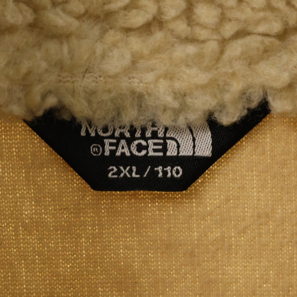 THE NORTH FACE(ザノースフェイス) SNOW CITY スノーシティ ワッペンロゴ ボアフリース ジップアップジャケット ベージュ NN4FL54B
