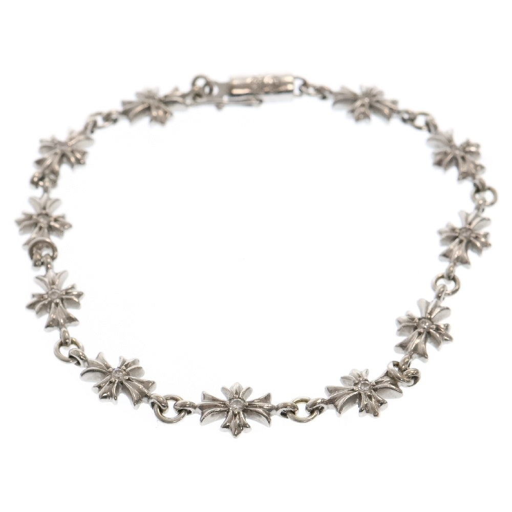 CHROME HEARTS(クロムハーツ) 18KWG TNY E CH PLS P D タイニーE CHプラス PAVEダイヤ ブレスレット ホワイトゴールド