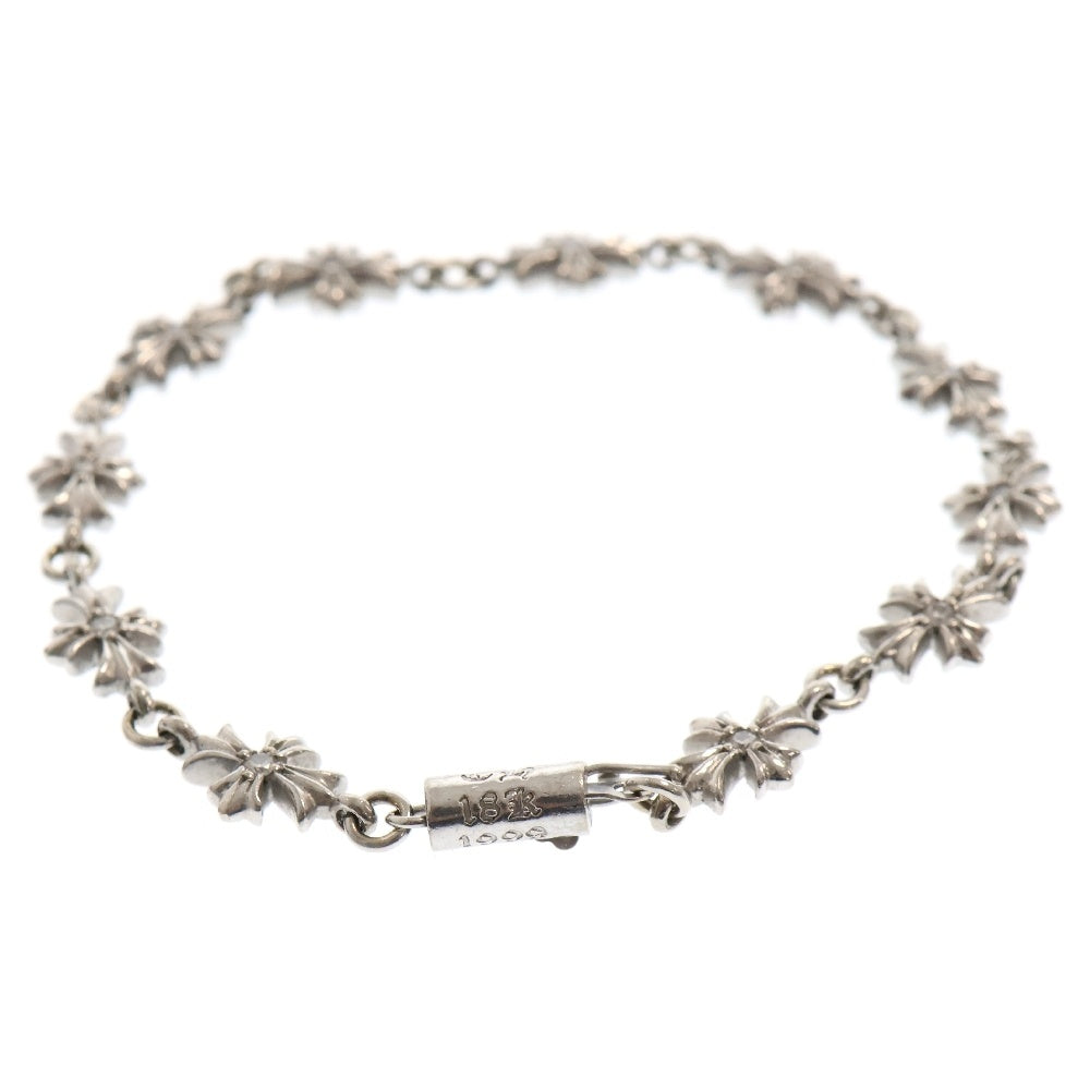 CHROME HEARTS(クロムハーツ) 18KWG TNY E CH PLS P D タイニーE CHプラス PAVEダイヤ ブレスレット ホワイトゴールド