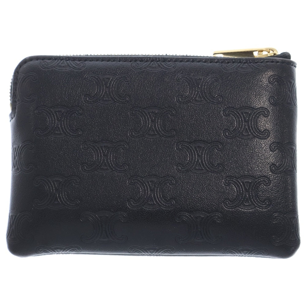 CELINE(セリーヌ) COIN & CARD POUCH トリオンフ カーフスキン コイン カードケース ブラック 10C663BFU 38NO