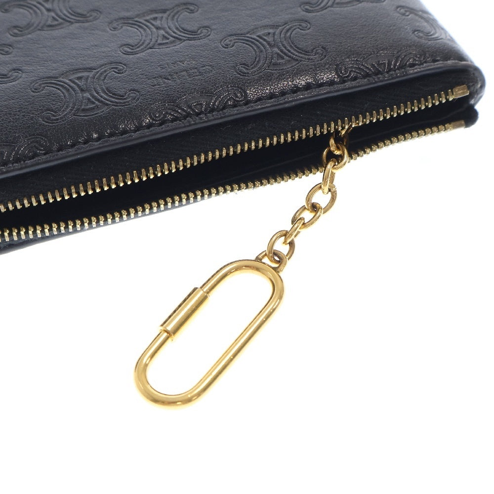 CELINE(セリーヌ) COIN & CARD POUCH トリオンフ カーフスキン コイン カードケース ブラック 10C663BFU 38NO