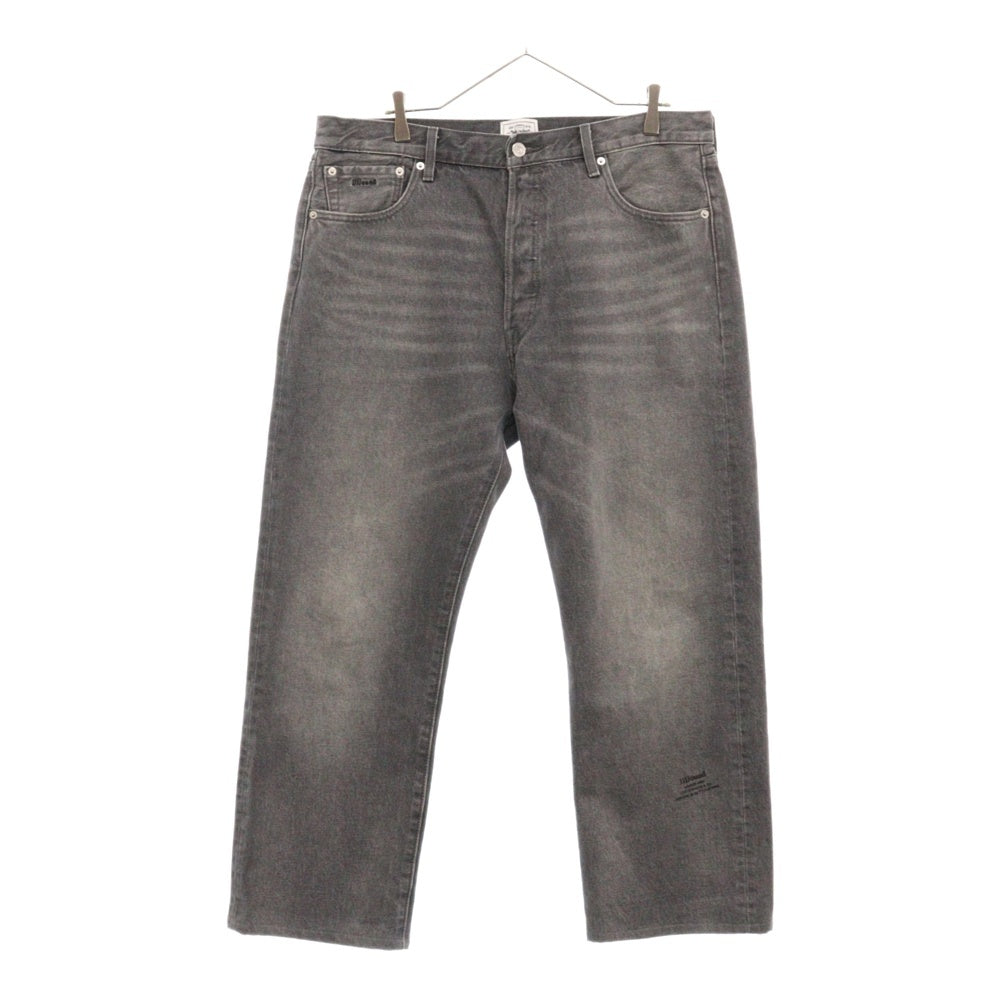 Levi's(リーバイス) ×JJJJound 501 ジョウンド レザーパッチ ストレートデニムパンツ ジーンズ グレー A9525-0000