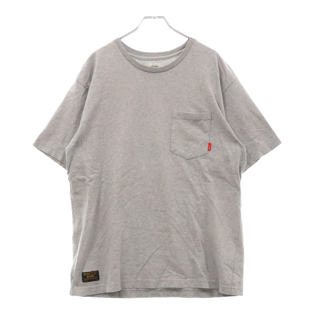 WTAPS(ダブルタップス) 17AW BLANK SS 01 TEE ブランク ポケット クルーネック半袖Tシャツ カットソー グレー 172ATDT-CSM01