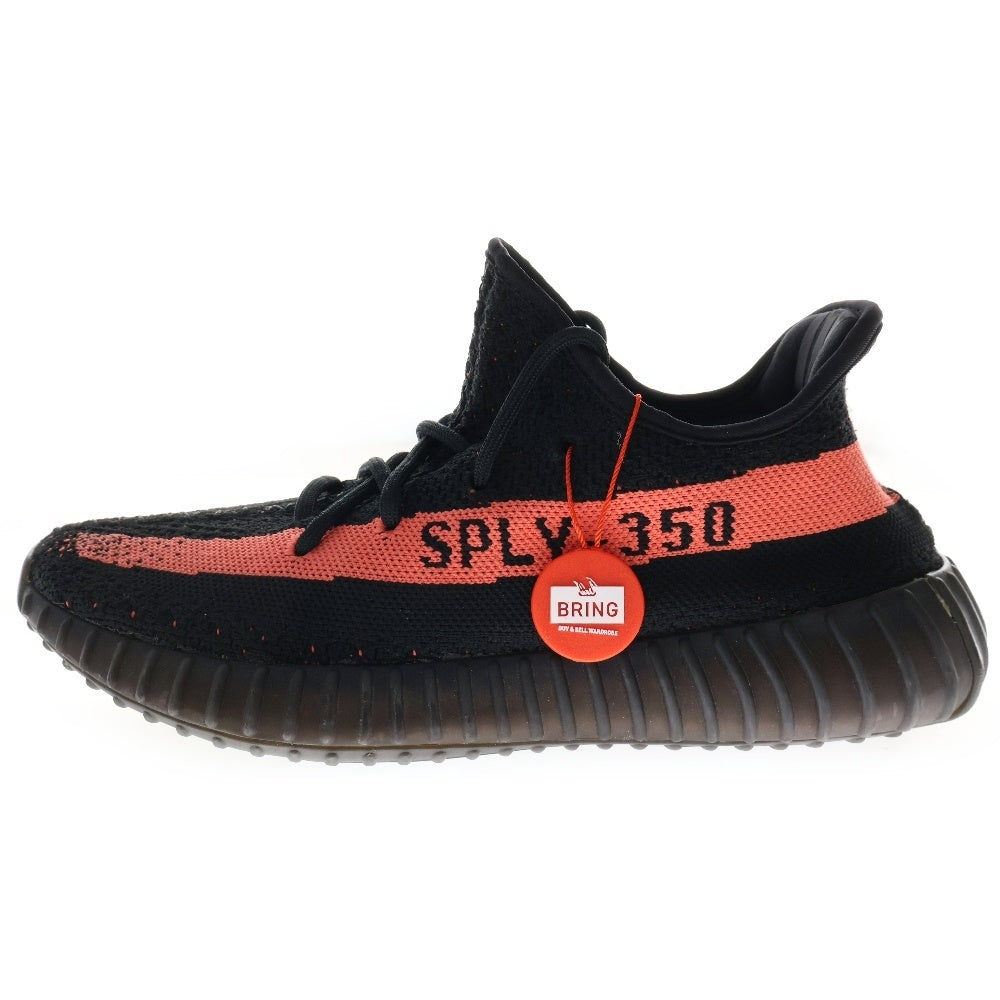 adidas(アディダス) YEEZY BOOST 350 V2 CORE BLACK イージーブースト ローカットスニーカー ブラック/レッド US8.5/26.5cm BY9612