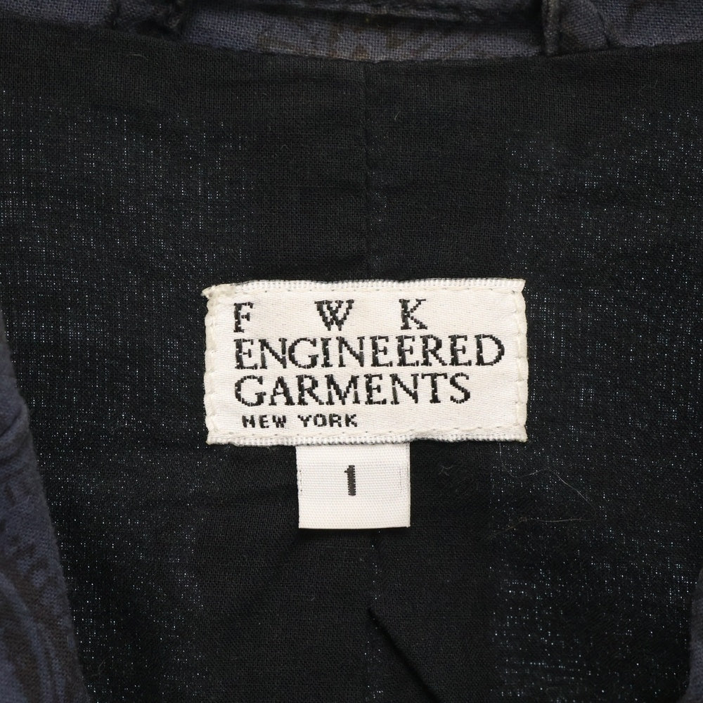 Engineered Garments(エンジニアド ガーメンツ) 3B ペイズリー総柄 テーラードジャケット ネイビー