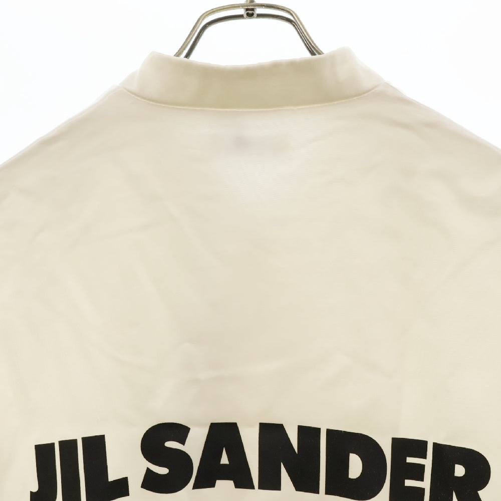 JIL SANDER(ジルサンダー) 19SS バックロゴ サテン ボタンフライ ショートブルゾン ジャケット ホワイト レディース JSCO401210