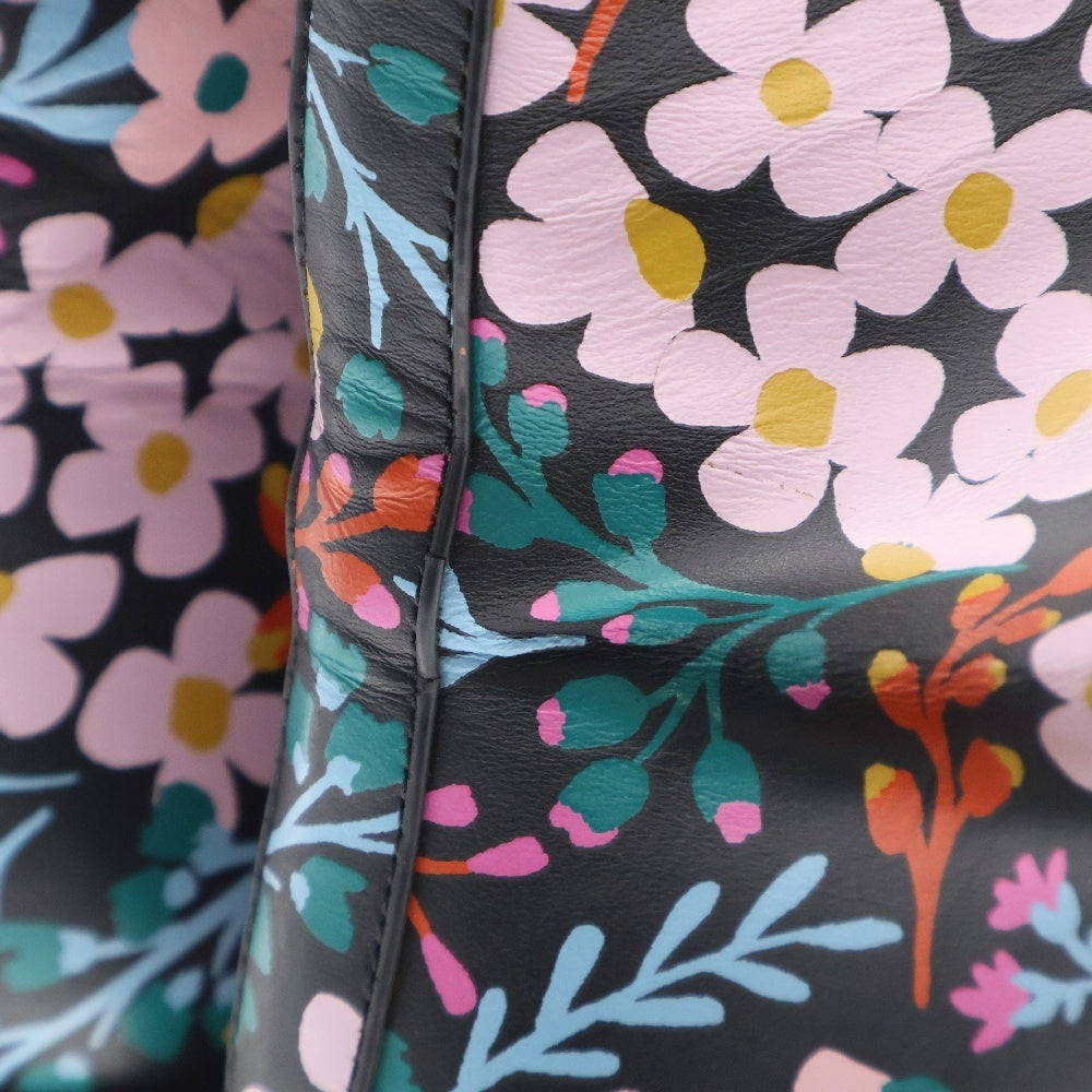 Kate Spade(ケイトスペード) Jemma Boots Multi Flower ジェマ フラワー総柄プリント ハイカット レザーブーツ ブラック/マルチ レディース