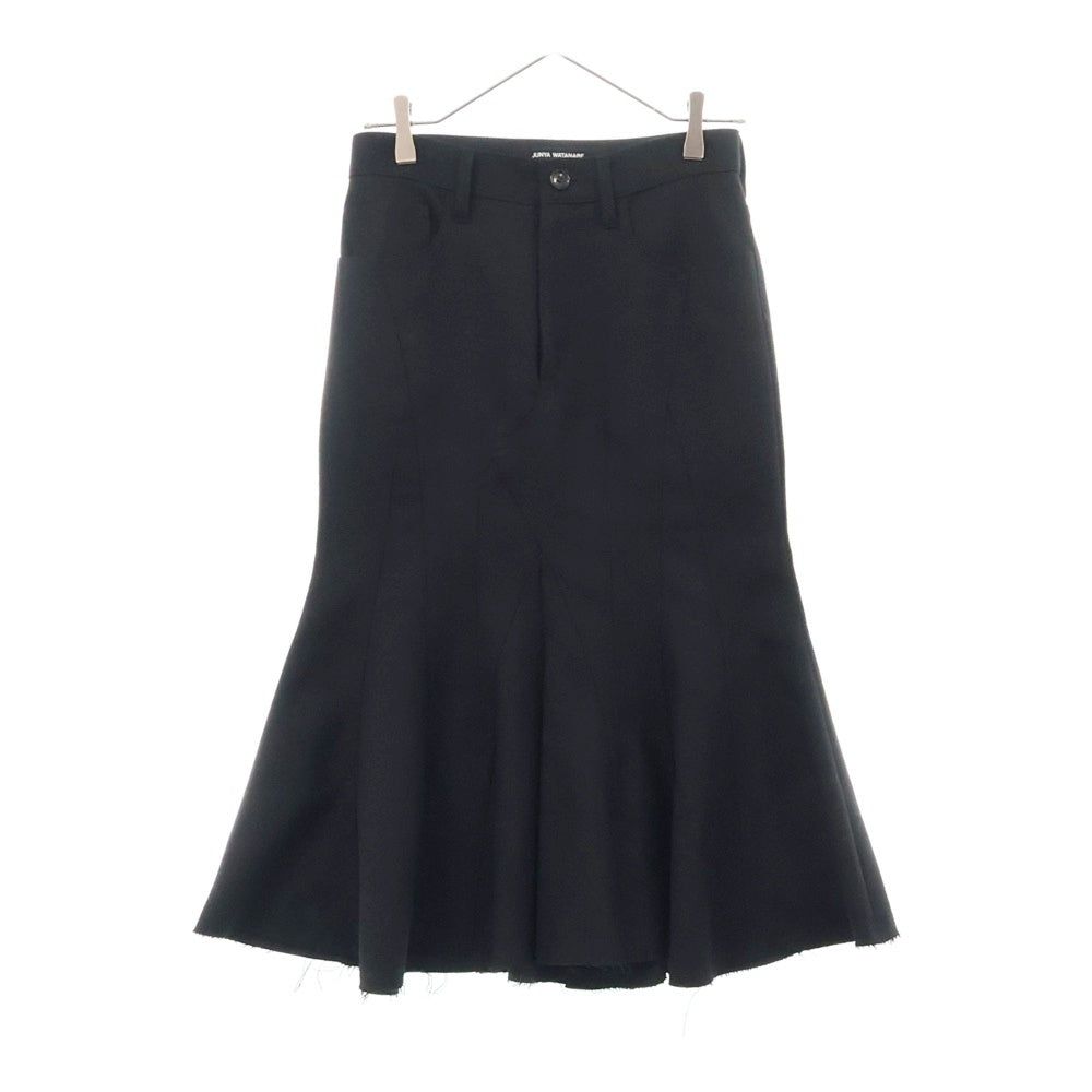 JUNYA WATANABE COMME des GARCONS(ジュンヤワタナベ コムデギャルソン) 11AW 再構築 カットオフ ウール フレア マーメイドスカート ブラック レディース JH-S014 AD2011