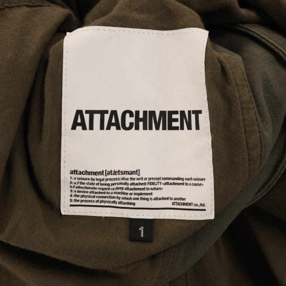 ATTACHMENT(アタッチメント) M65 コットン フーデッド ミリタリージャケット カーキ AB21-295