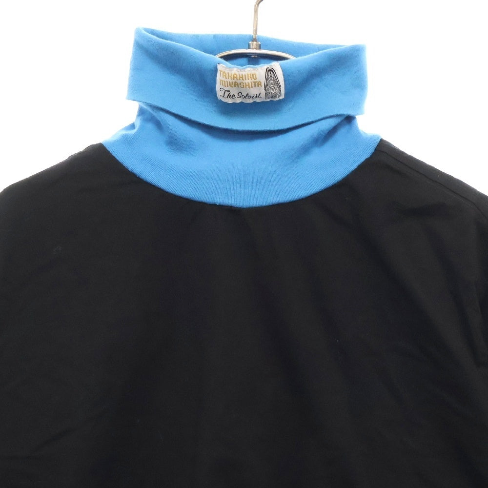 TAKAHIROMIYASHITA The SoloIst.(タカヒロミヤシタザソロイスト) 22AW タートルネックカットソー 長袖Tシャツ ブラック sc.0010AW22