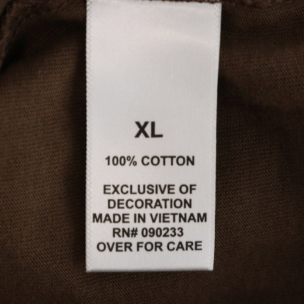 FEAR OF GOD ESSENTIALS(フィアオブゴッド エッセンシャルズ) L/S T-SHIRT フロントラバーロゴ 長袖 カットソー Tシャツ ロンT ブラウン