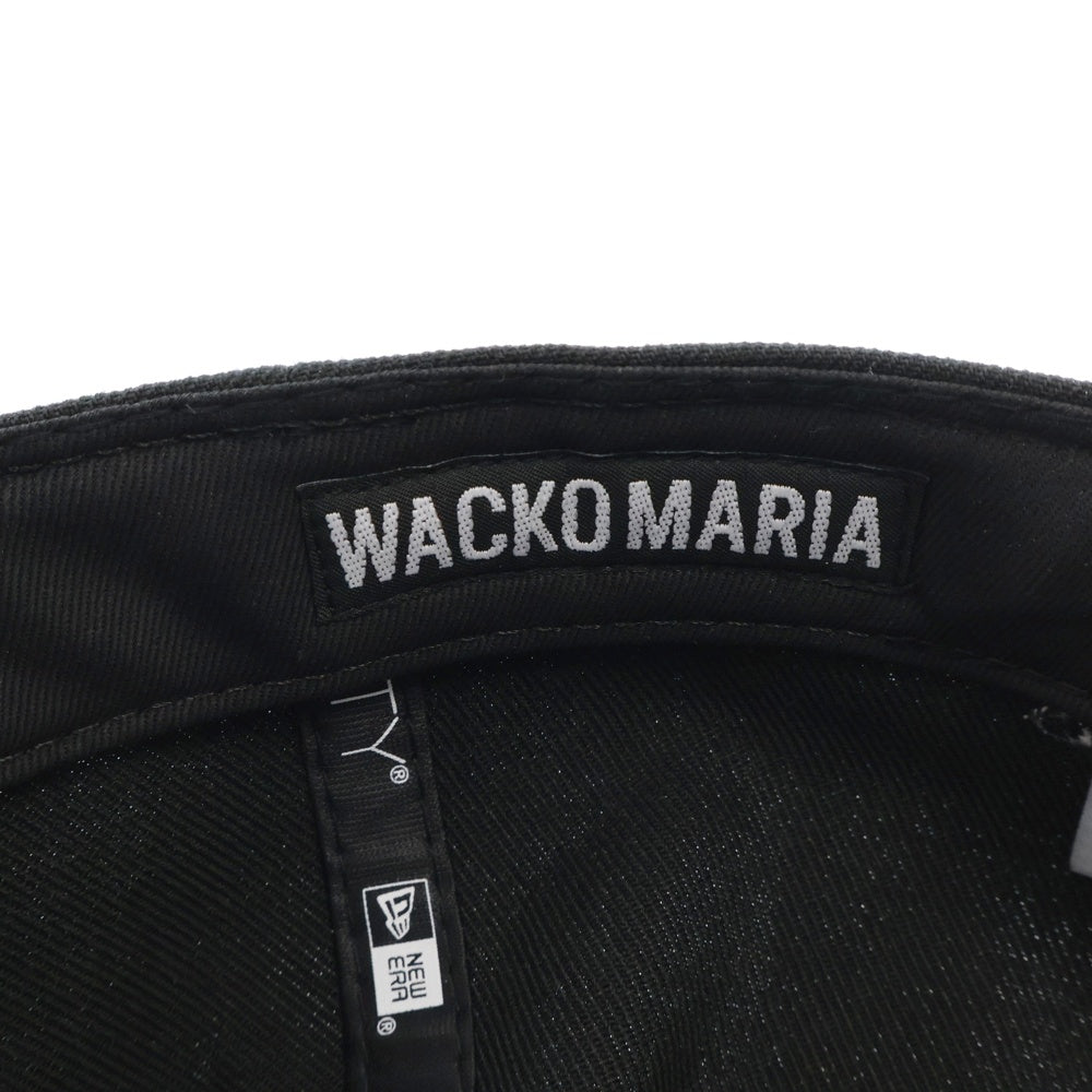 WACKO MARIA(ワコマリア) 23AW 59FIFTY ロゴエンブロイダリー 6パネル ベースボールキャップ ブラック 23FW-WMA-CP01