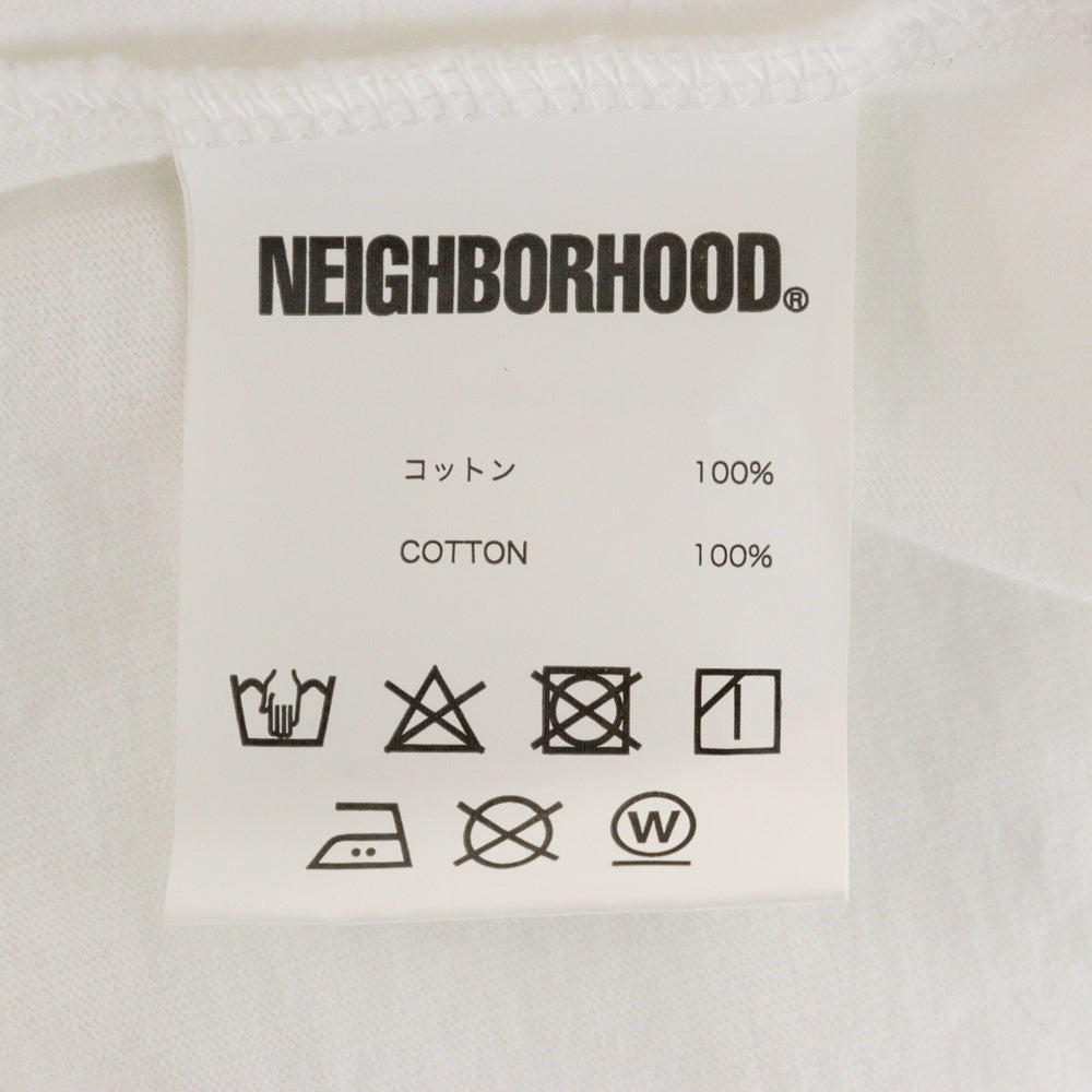 NEIGHBORHOOD(ネイバーフッド) 19AW MY WAY L/S TEE アームプリント 両面プリントTシャツ 長袖クルーネックカットソー ホワイト 192PCNH-LT12