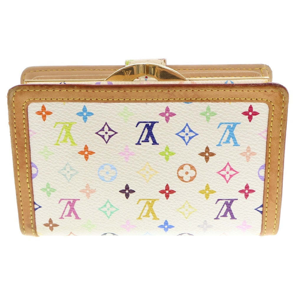 LOUIS VUITTON(ルイヴィトン) ポルト モネ ビエ ヴィエノワ モノグラムマルチカラー コンパクトウォレット がま口 二つ折り財部 ホワイト M92987 IH0016 レディース