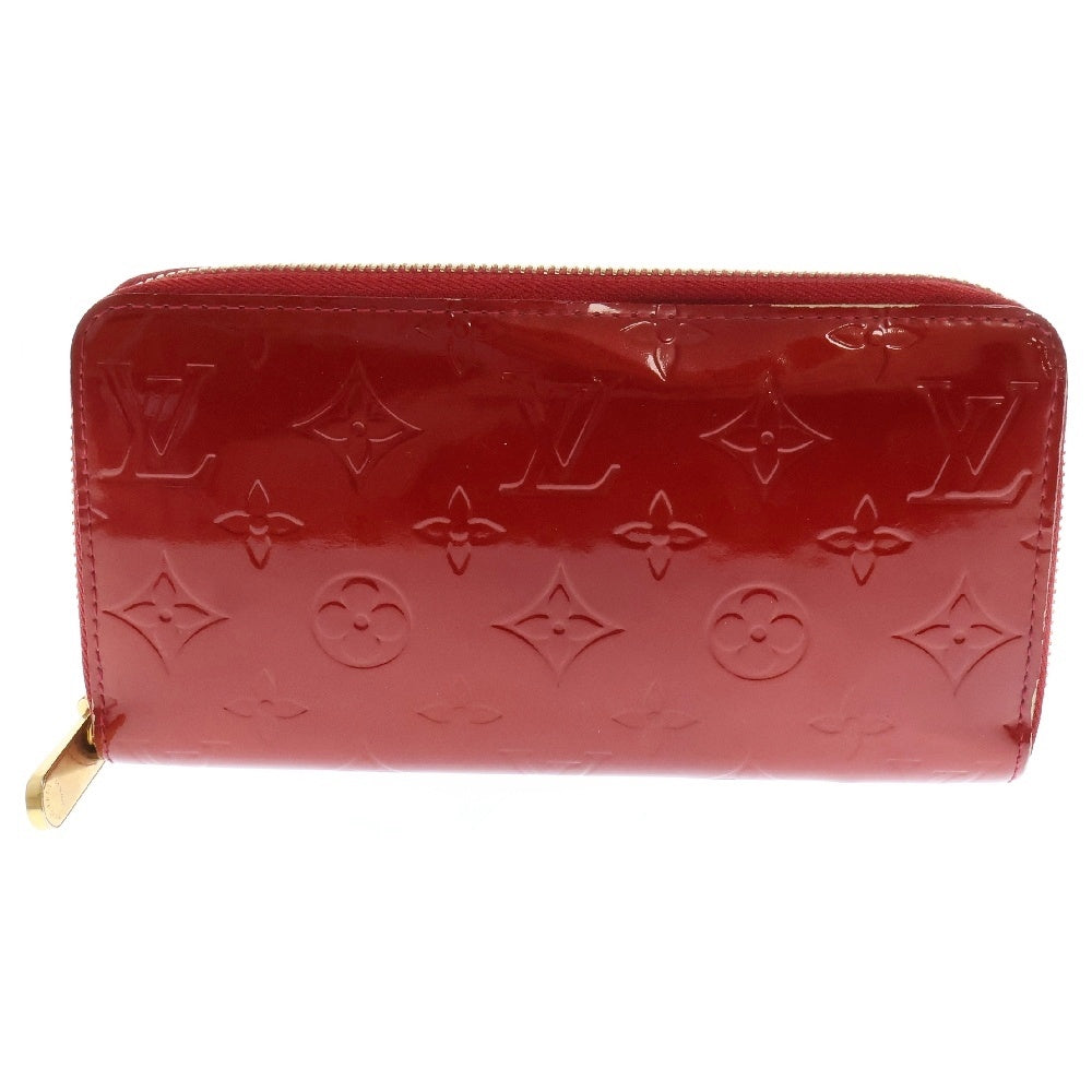 LOUIS VUITTON(ルイヴィトン) モノグラム ヴェルニ ジッピー ウォレット ラウンドファスナー パテント ロングウォレット 二つ折り長財布 レッド M91981 CA2089 レディース