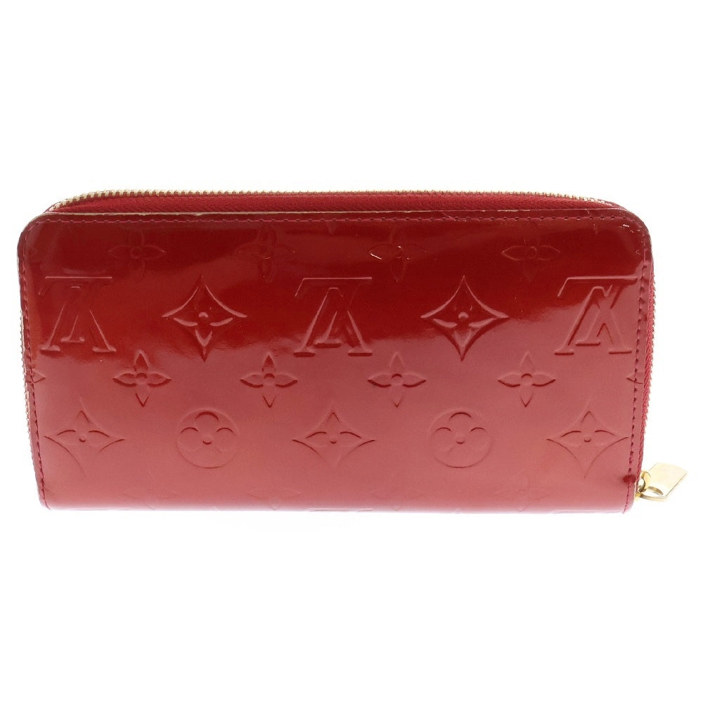 LOUIS VUITTON(ルイヴィトン) モノグラム ヴェルニ ジッピー ウォレット ラウンドファスナー パテント ロングウォレット 二つ折り長財布 レッド M91981 CA2089 レディース
