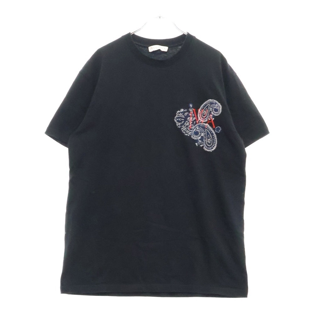 J.W.ANDERSON(ジェー ダブリュー アンダーソン) ペイズリー 刺繍 ロゴ 半袖カットソー Tシャツ ブラック JE0099PG0079999