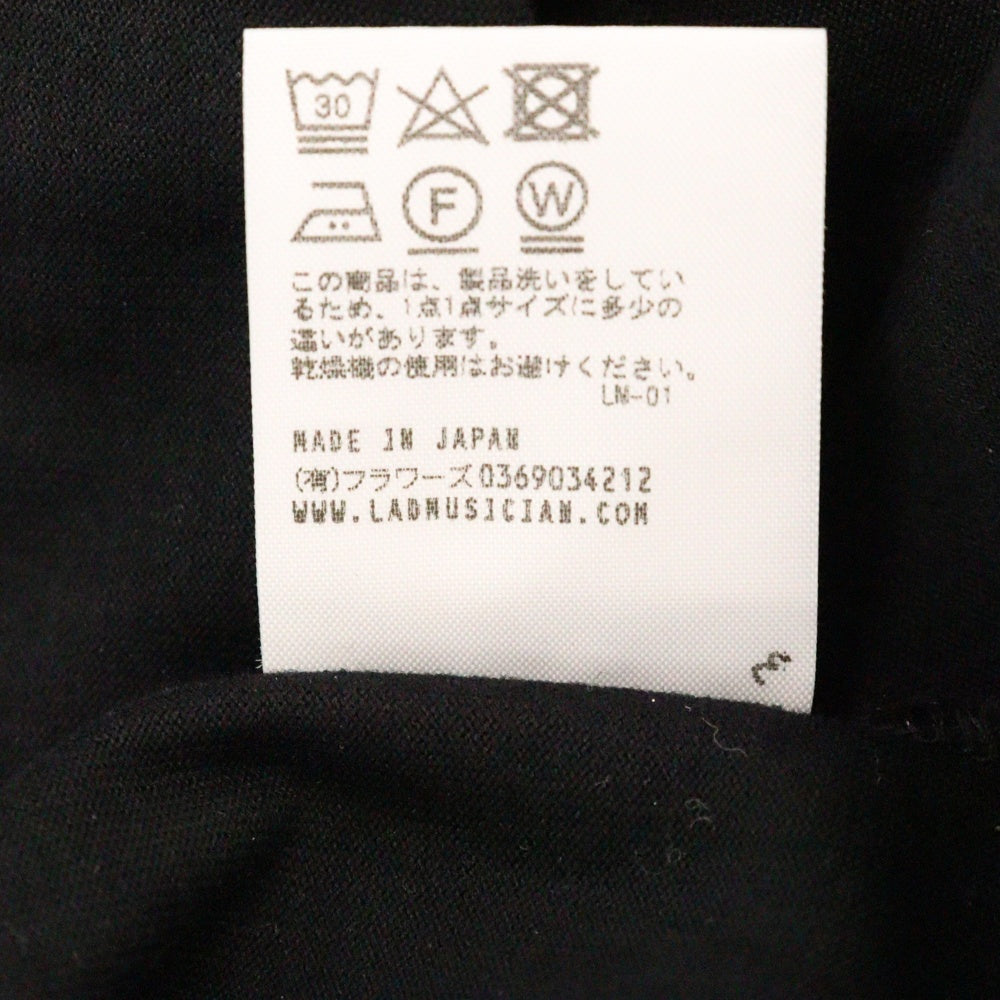 LAD MUSICIAN(ラッドミュージシャン) HIGH NECK BIG T-SHIRT ハイネック 長袖Tシャツ カットソー ブラック 2220-706