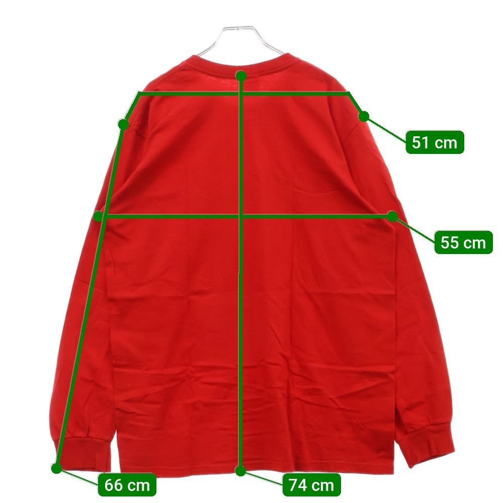 SUPREME(シュプリーム) 17AW Arabic Logo L/S Tee アラビックロゴ クルーネック長袖Tシャツ カットソー レッド