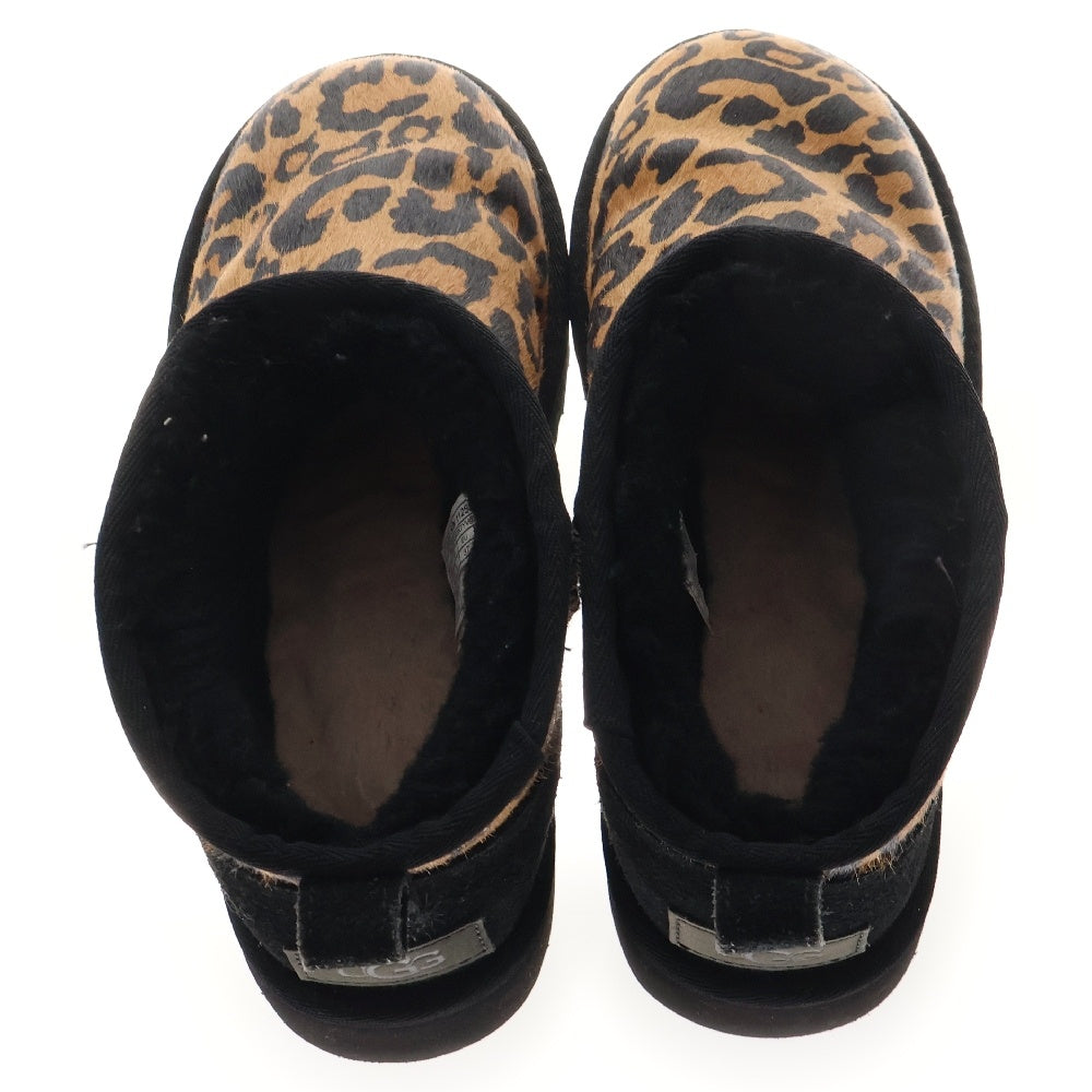 UGG(アグ) W CLASSIC ULTRA MINI PANTHER クラシック ウルトラ ミニ パンサー レオパード ハラコ ブーツ ブラウン US6/23cm レディース