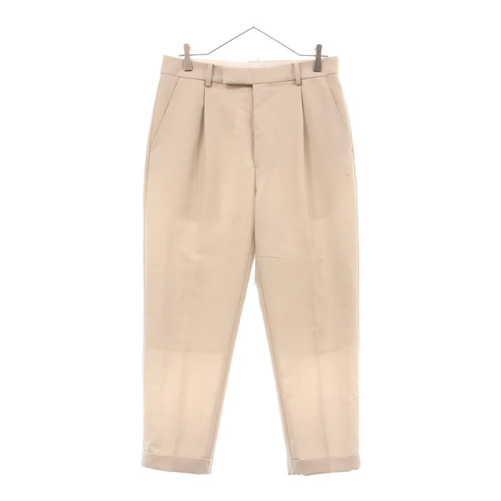 WACKO MARIA(ワコマリア) DORMEUIL PLEATED TROUSERS TYPE-2 ドーメル生地 プリーツトラウザー スラックスパンツ ライトベージュ