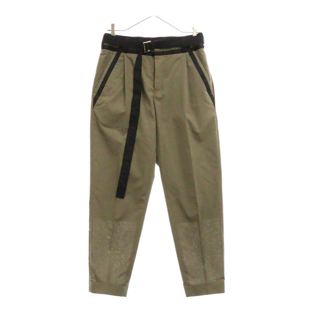 Sacai(サカイ) 21AW SUITING PANTS スーチングパンツ スラックス カーキ 21-02556M