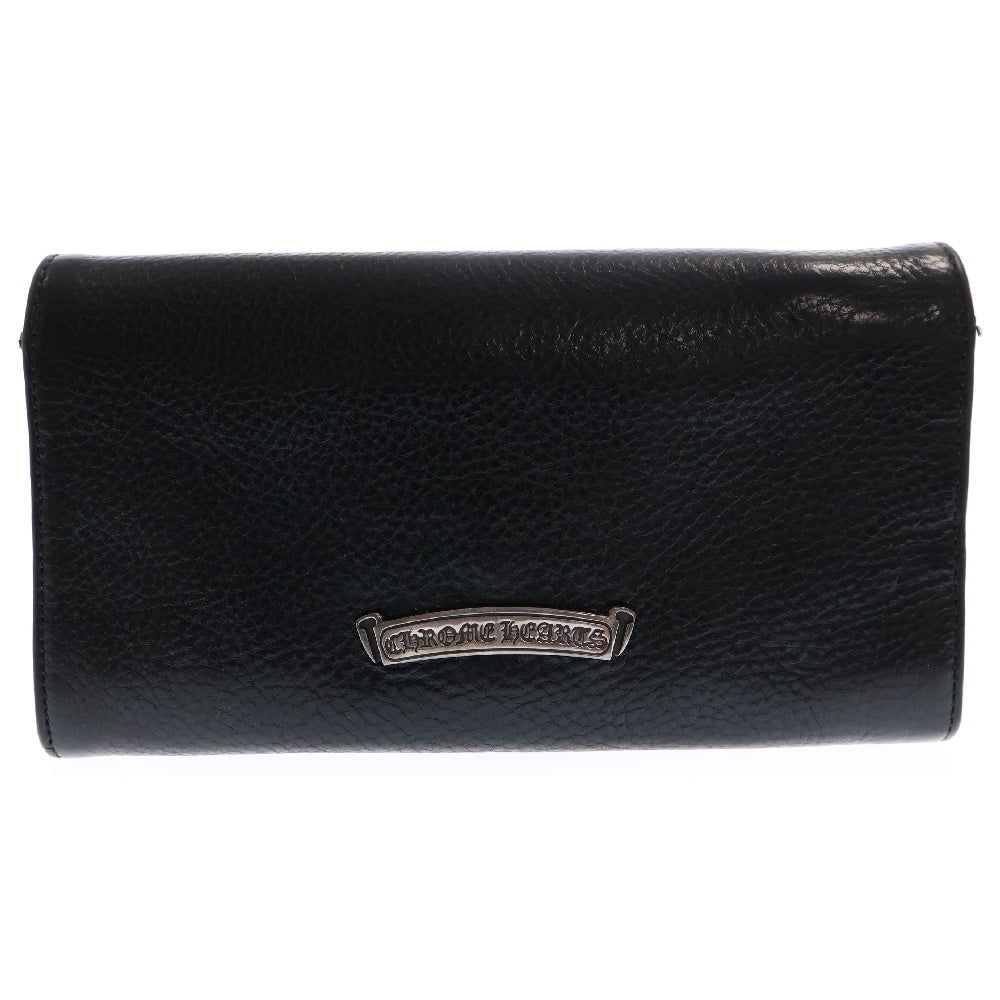 CHROME HEARTS(クロムハーツ) JUDY CROSS BALL ジュディ クロス ボール ボタン レザーウォレット 長財布 ブラック BCA366