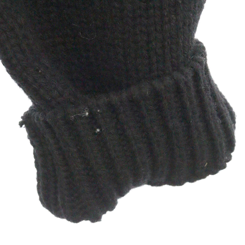PRADA(プラダ) 22AW バックトライアングルロゴ Vネックウールニットセーター ブラック UMB419 S222 11I0