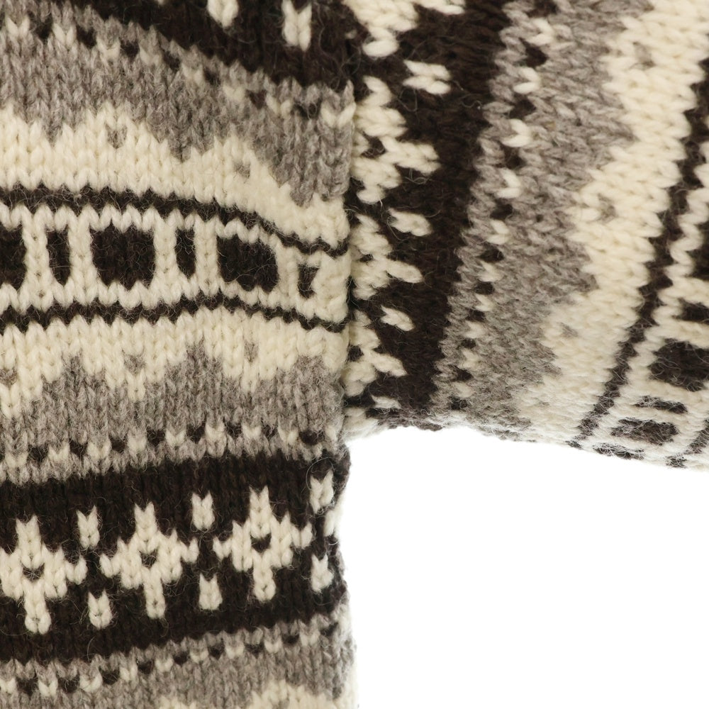 CELINE(セリーヌ) Shetland Oversized Cardigan シェトランドオーバーサイズカーディガン ニットセーター 総柄 アイボリー 2A90Q107O