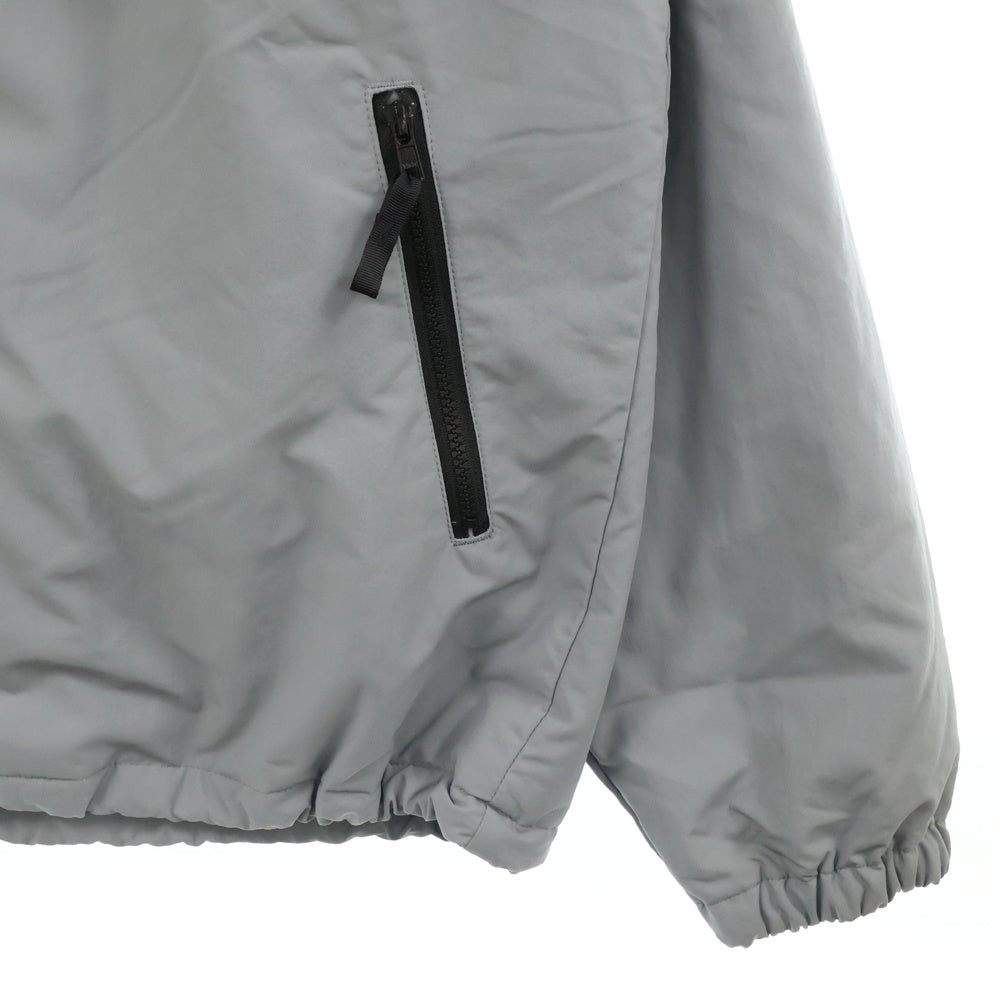 The Ennoy Professional(エンノイプロフェッショナル) 23AW×スタイリスト私物 Nylon Padded Jacket フロントロゴ刺繍 ナイロン ジップアップ パデッドジャケット グレー AW23BRENJK03LP