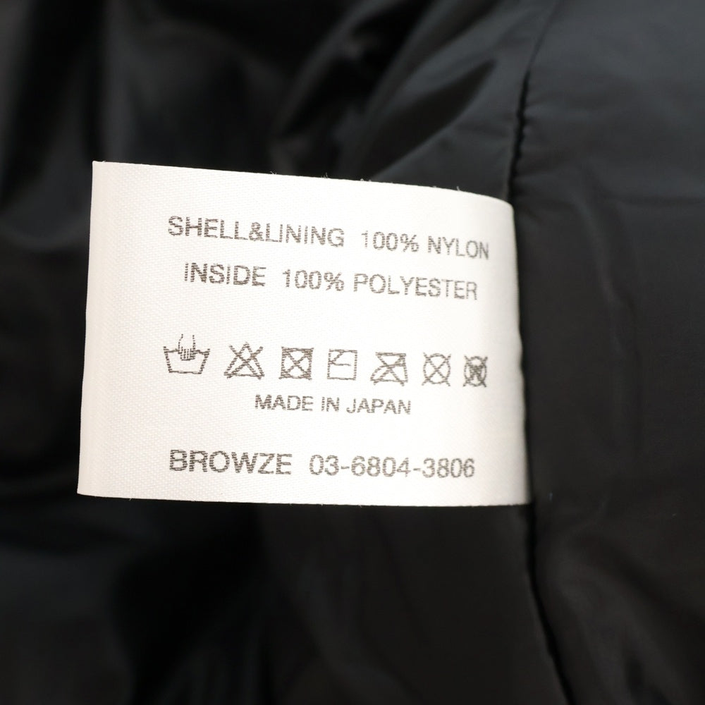 The Ennoy Professional(エンノイプロフェッショナル) 23AW×スタイリスト私物 Nylon Padded Jacket フロントロゴ刺繍 ナイロン ジップアップ パデッドジャケット グレー AW23BRENJK03LP