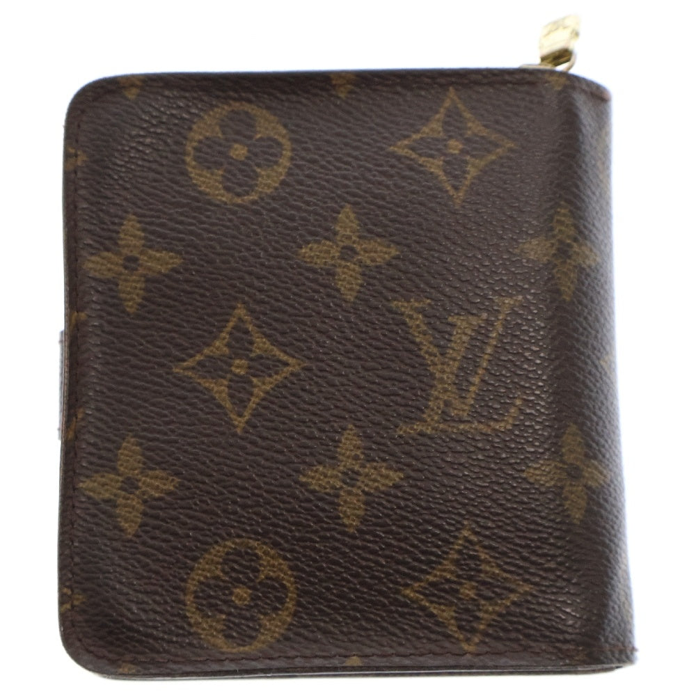 LOUIS VUITTON(ルイヴィトン) モノグラムキャンバス コンパクトジップ ウォレット 二つ折り財布 ブラウン M61667 CA0015