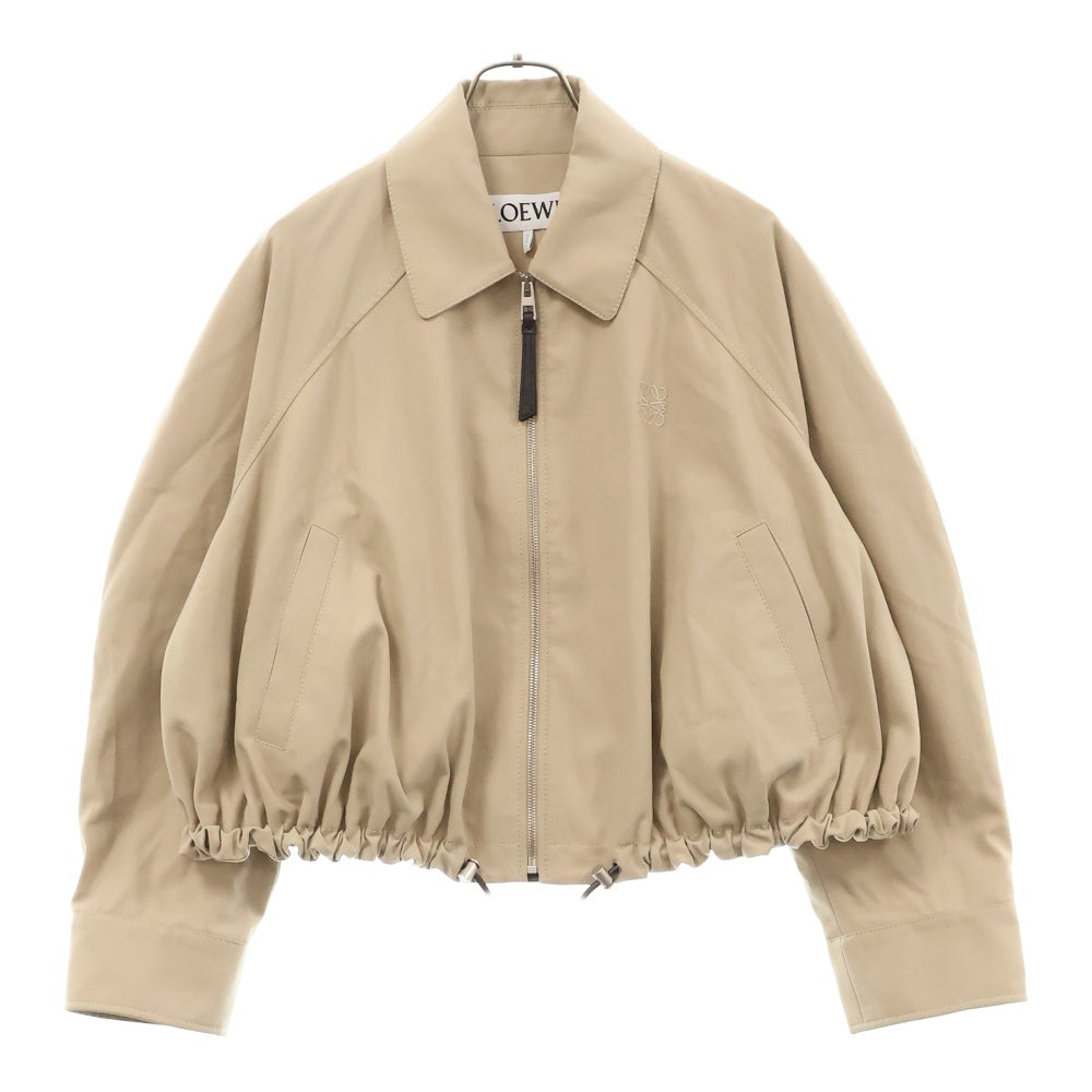 LOEWE(ロエベ) 25SS コットンツイル 裏アナグラムレザーパッチ バルーンジャケット ベージュ レディース S359Y02XDH