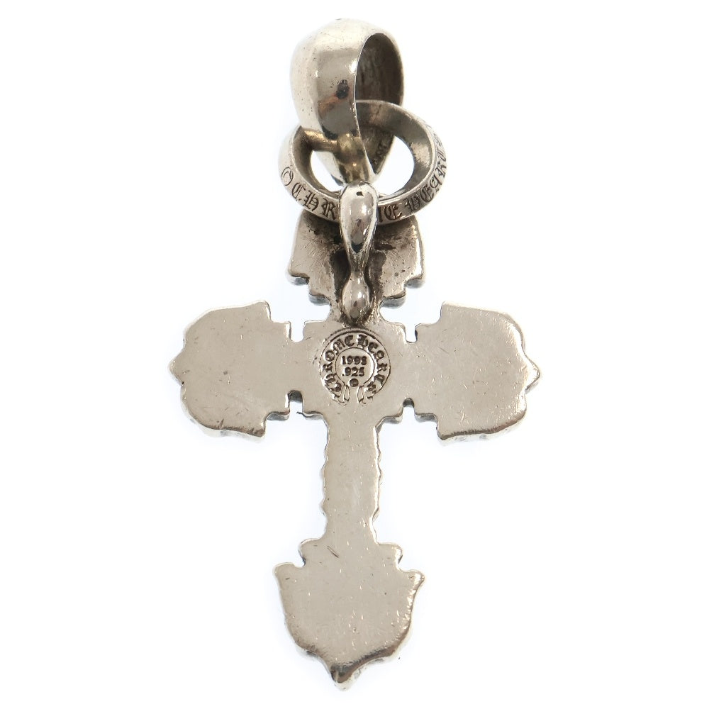 CHROME HEARTS(クロムハーツ) FILIG CROSS-XSM W BALE P/D フィリグリークロスXSベイル Wベイル パヴェダイヤ シルバーネックレストップ シルバー