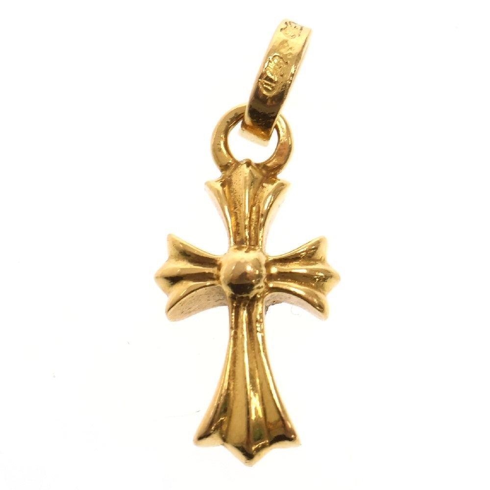 CHROME HEARTS(クロムハーツ) 22K CRS BBYFAT A/DIA ベイビーファットクロス アフター PAVEダイヤ ペンダントトップ ゴールド
