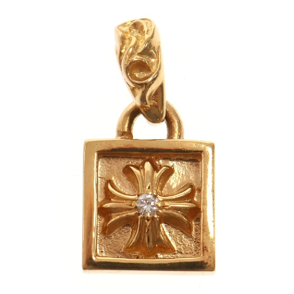 CHROME HEARTS(クロムハーツ) 22K FRAMED CH PLUS 1DIA フレームドCHプラス 1ダイヤ ペンダントトップ ゴールド BCA047