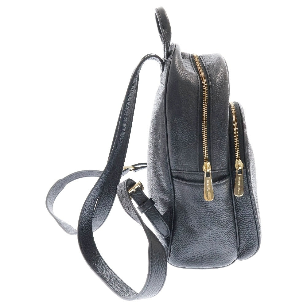 MICHAEL KORS(マイケルコース) ABBEY MD BACKPACK アビー フロントロゴ レザー バックパック リュックサック ブラック レディース 35S7GAYB1L