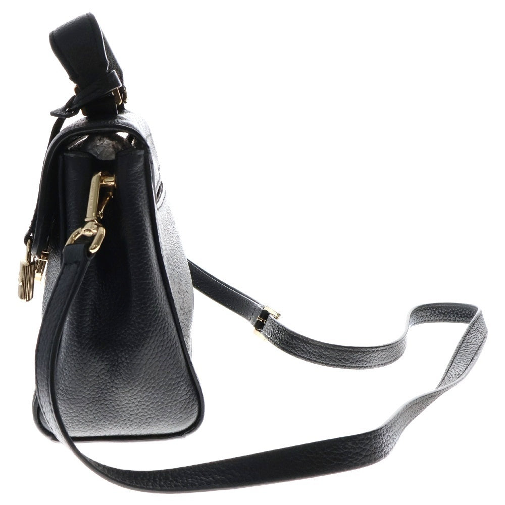 MICHAEL KORS(マイケルコース) Bristol 2WAY ブリストル ミディアム サッチェル レザー ハンド ショルダーバッグ ブラック/ゴールド レディース