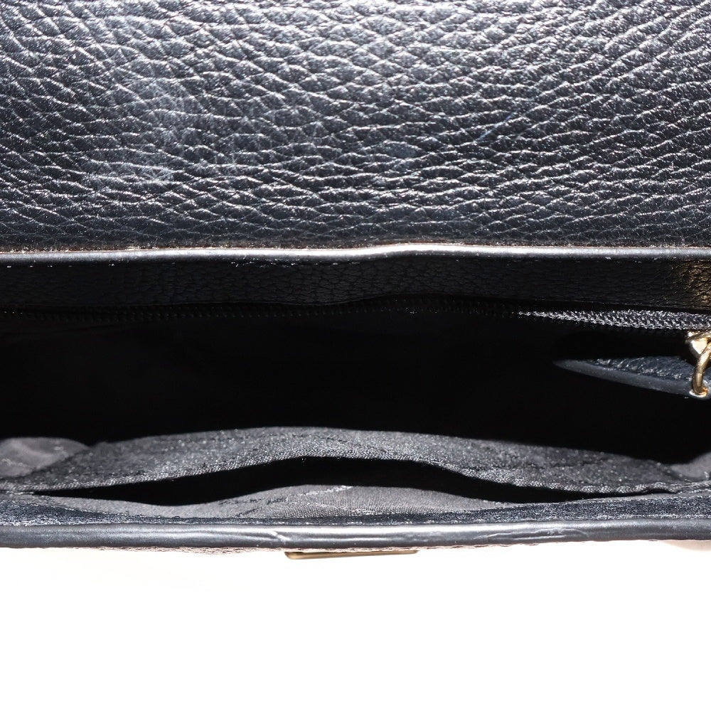 MICHAEL KORS(マイケルコース) Bristol 2WAY ブリストル ミディアム サッチェル レザー ハンド ショルダーバッグ ブラック/ゴールド レディース