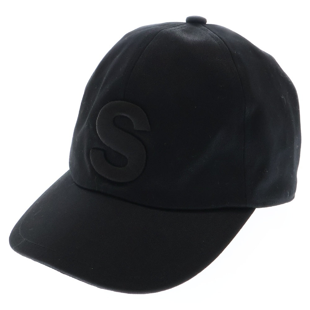 Sacai(サカイ) 22AW S Logo Cap S ロゴ刺繍 6パネル ベースボールキャップ 帽子 ブラック 22-0415S