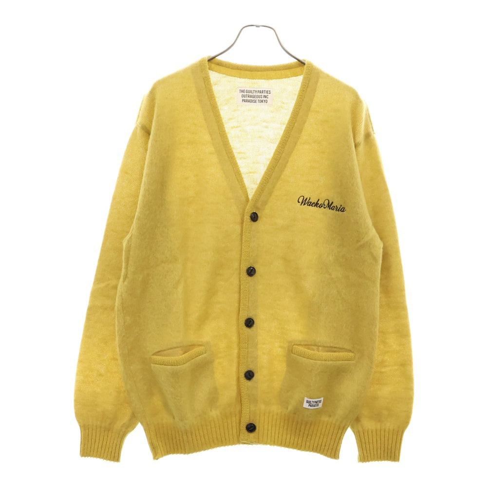 WACKO MARIA(ワコマリア) 23AW MOHAIR KNIT CARDIGAN モヘアニットカーディガン イエロー 23FW-WMK-KN08