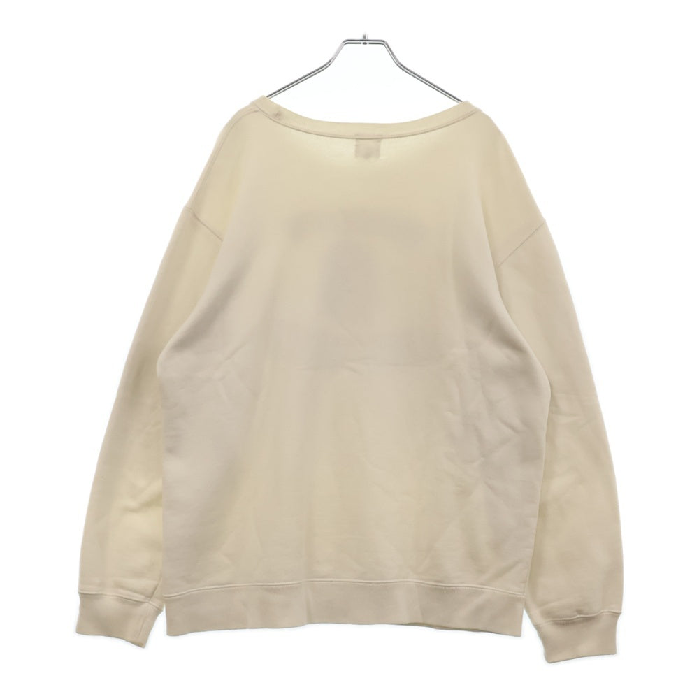 A BATHING APE(アベイシングエイプ) BUSY WORKS ビジーワークス グラフィックプリント クルーネックスウェットトレーナー アイボリー