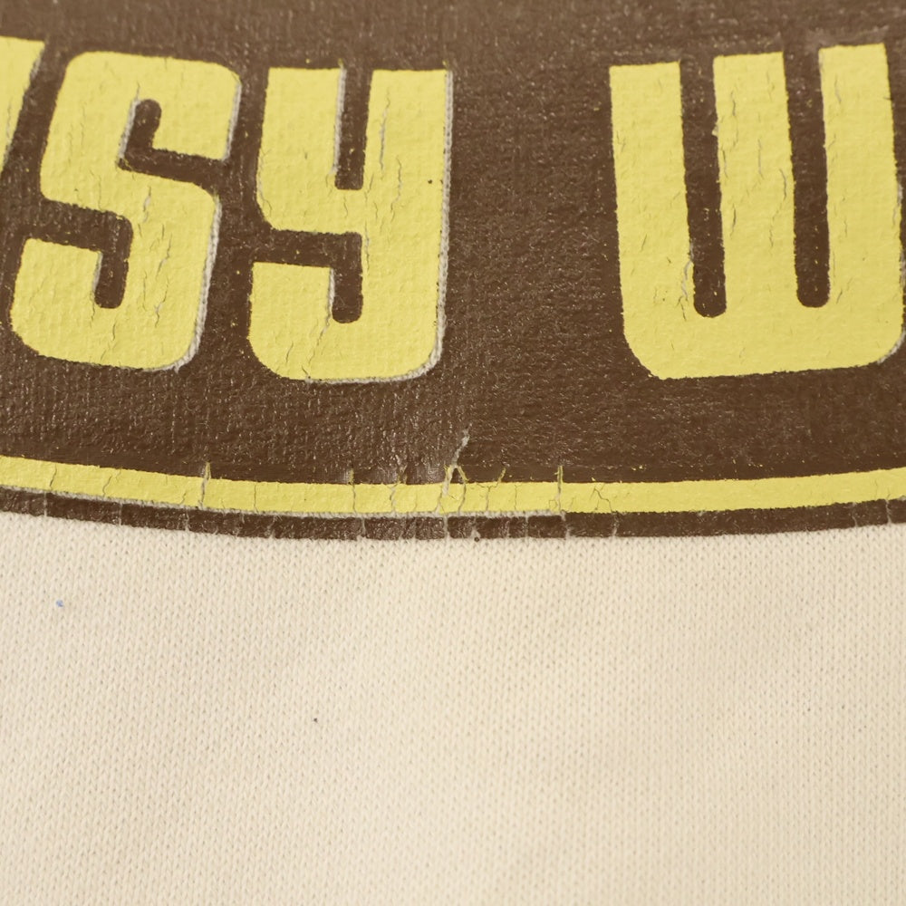 A BATHING APE(アベイシングエイプ) BUSY WORKS ビジーワークス グラフィックプリント クルーネックスウェットトレーナー アイボリー
