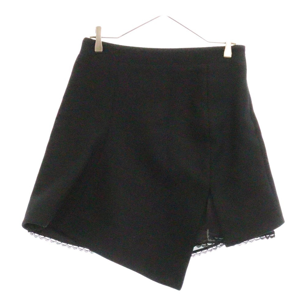 Sacai(サカイ) Wool Melton Skirt ウール メルトン スカート ブラック レディース 24-07335