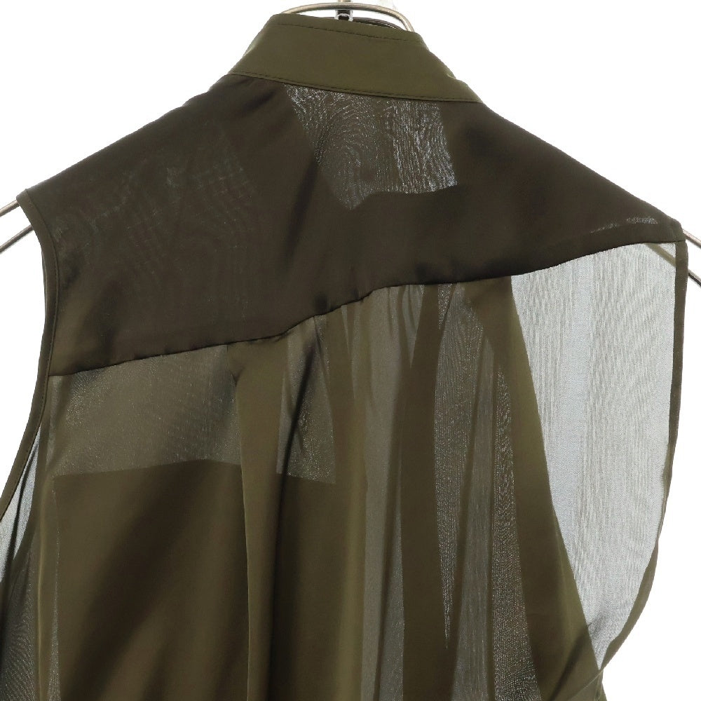 Sacai(サカイ) 24SS Fabric Combo Dress ファブリックコンボドレス オリーブ レディース 24-07224
