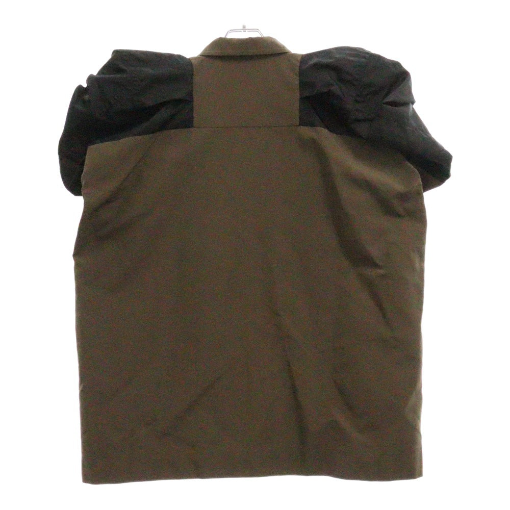 Sacai(サカイ) 24AW Nylon Twill Mix Grosgrain Dress ナイロンツイルミックスグログランドレス カーキブラウン レディース 24-07499